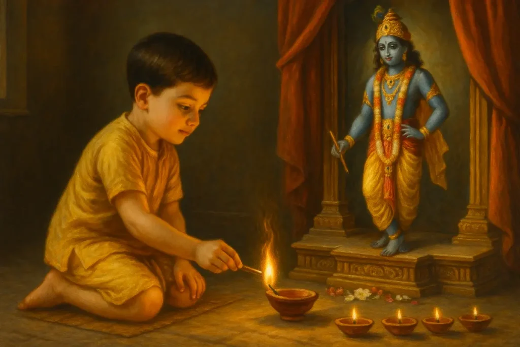 Child Lighting Diya