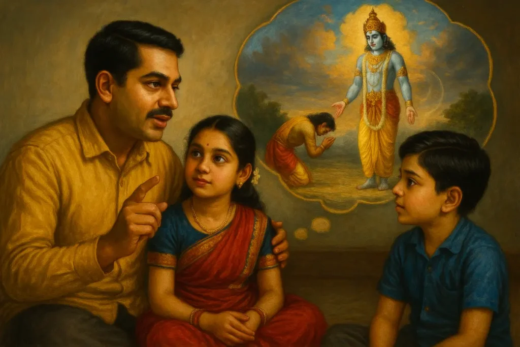 Father Telling Spiritual Stories