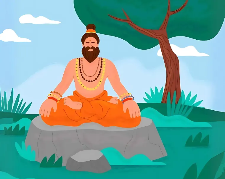 Meditating happily