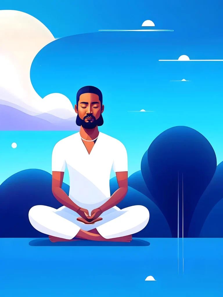 meditating man
