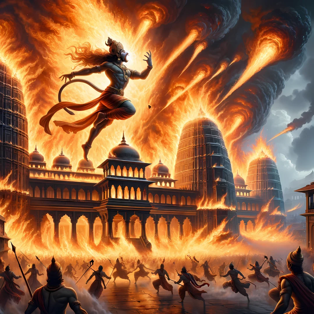 Hanuman Burns Lanka