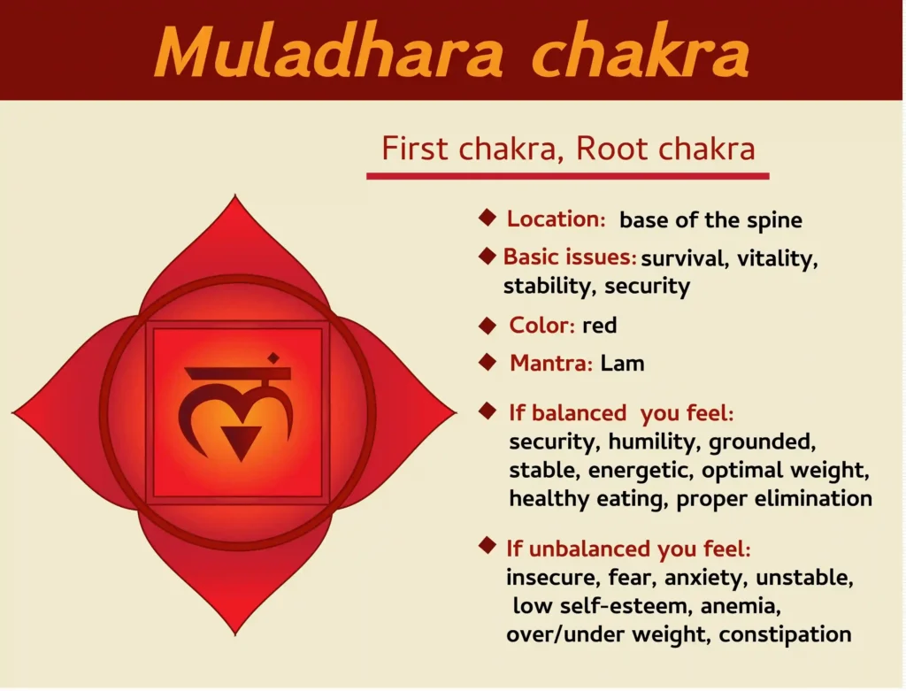 Muladhara Chakra For Kleem Mantra Vibration