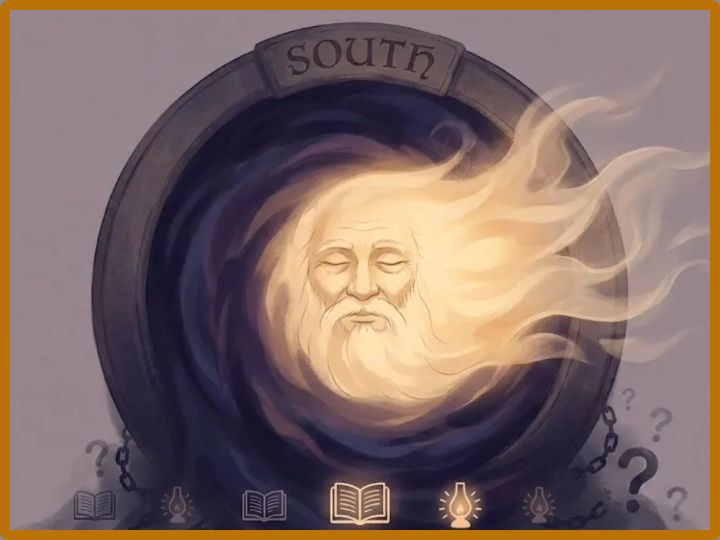 The Southern direction as a gateway to inner rebirth