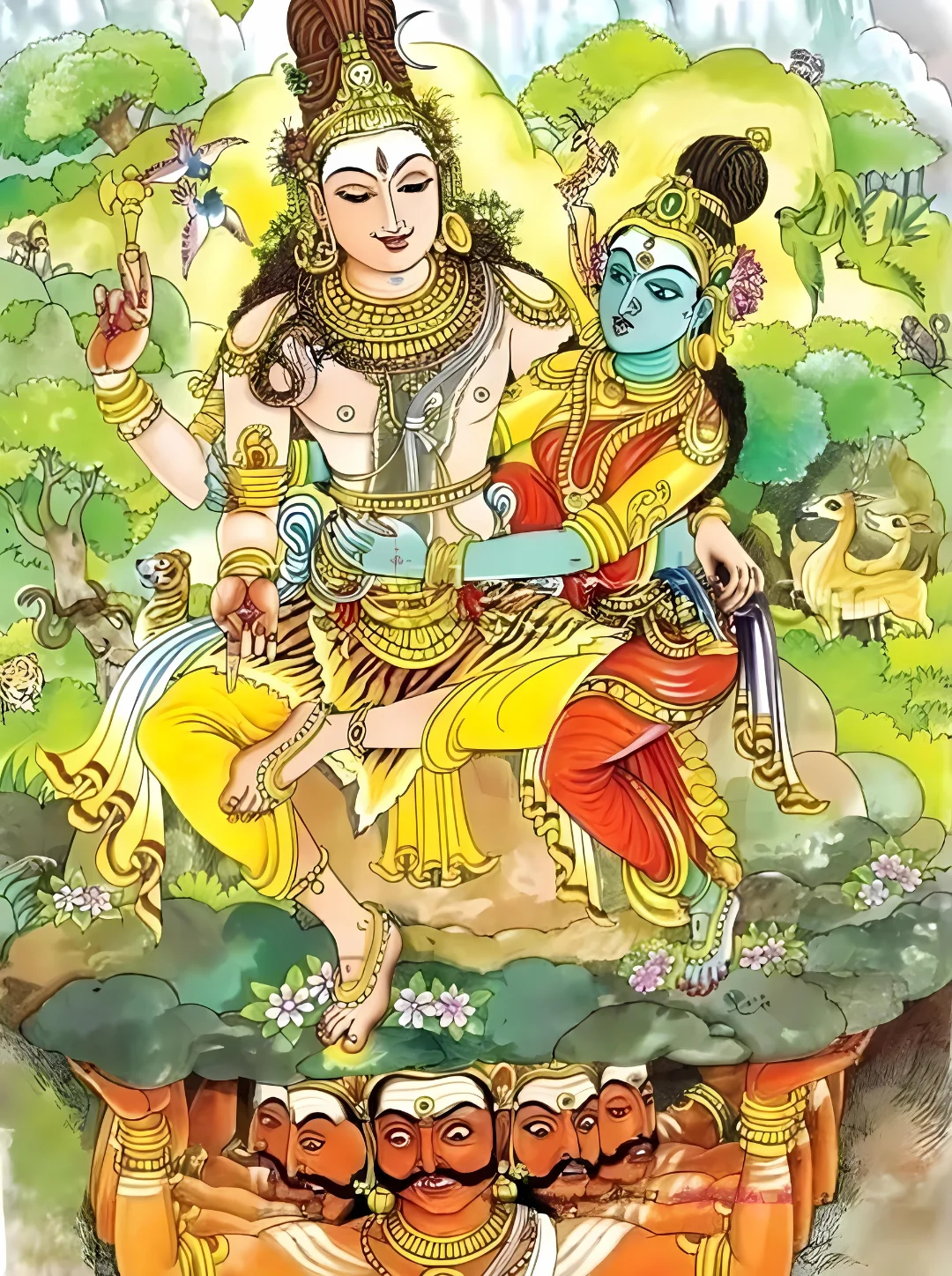 Ravana Lifts Kailasa