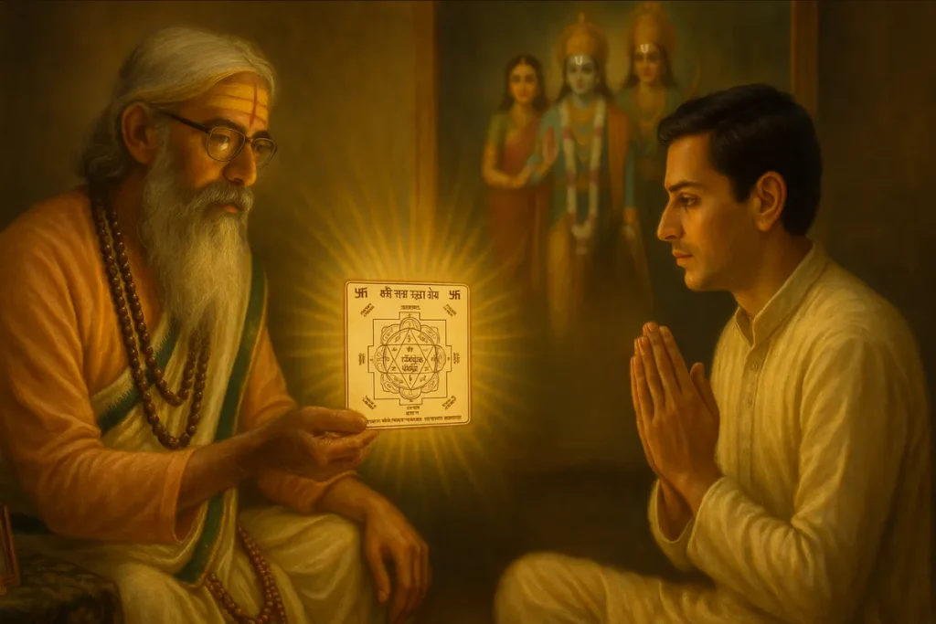 Guru Energy Flows through the Yantra and Mantra