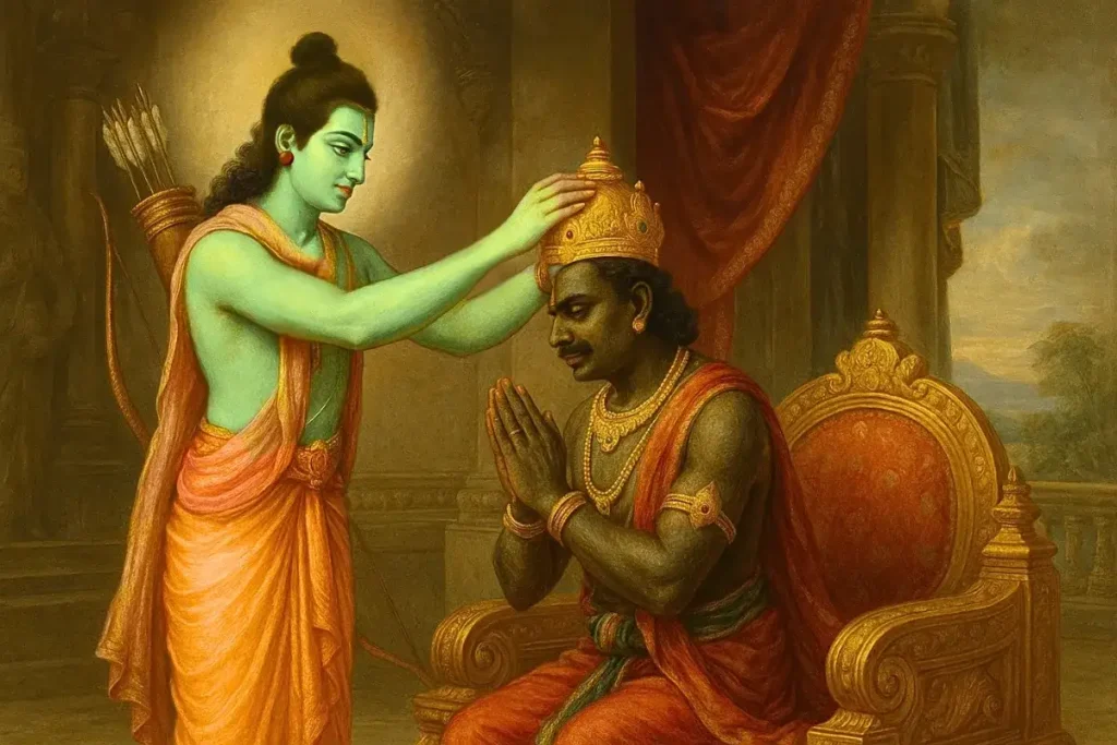 Sri Rama Crowns Vibheeshana