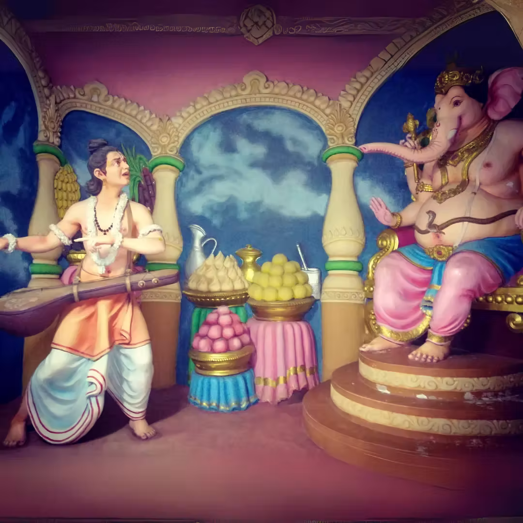 Ganesha y Narada