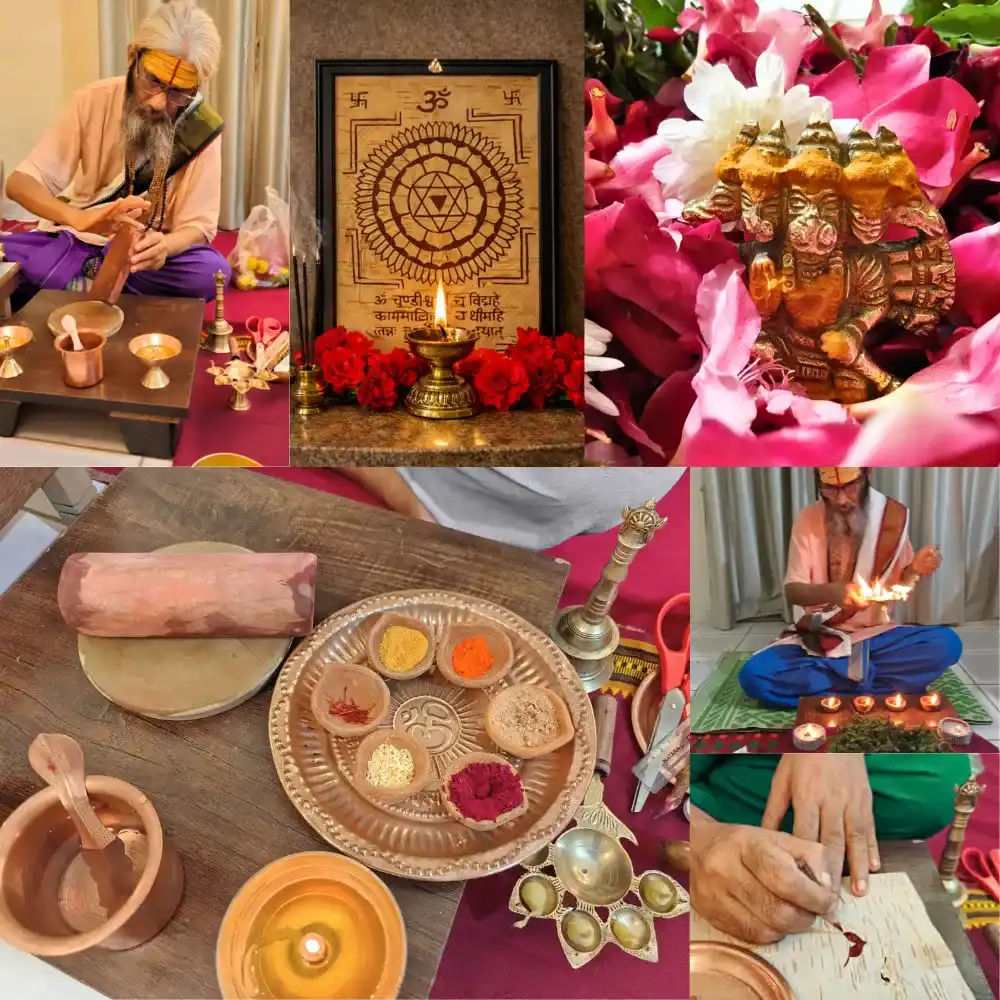 Shri Damodar Dasji  Maharaj Creating and Activating Yantras at YantraChants.com