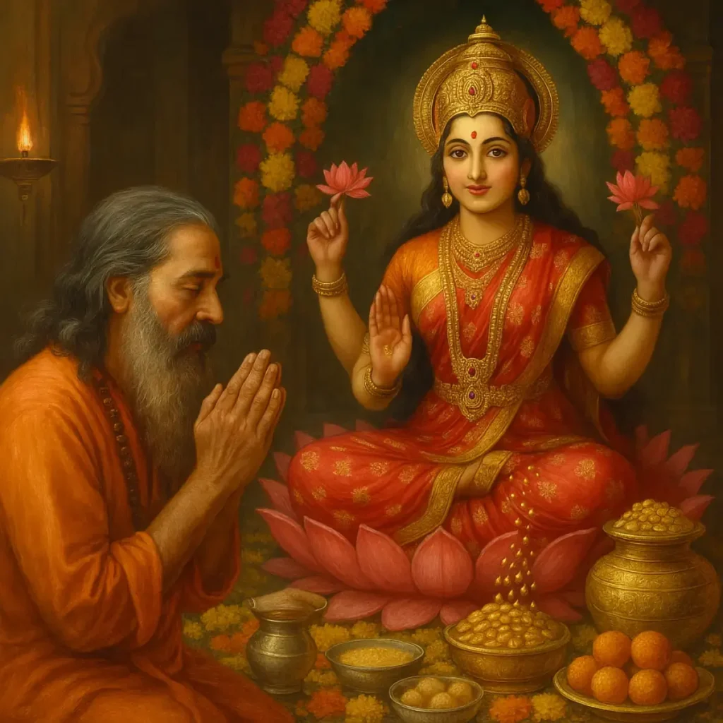 Vaibhava Laxmi Praying