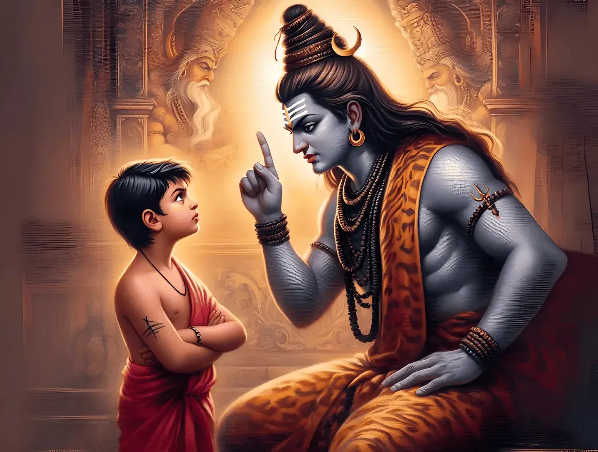 Shiva Bhagawan Reprimanding Bhushundiji- Spiritual Growth