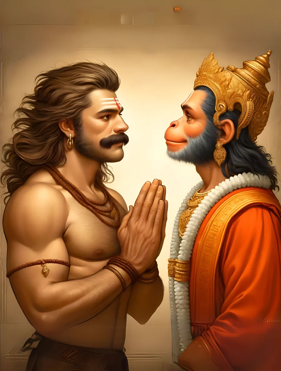 Vibheeshana and Hanuman