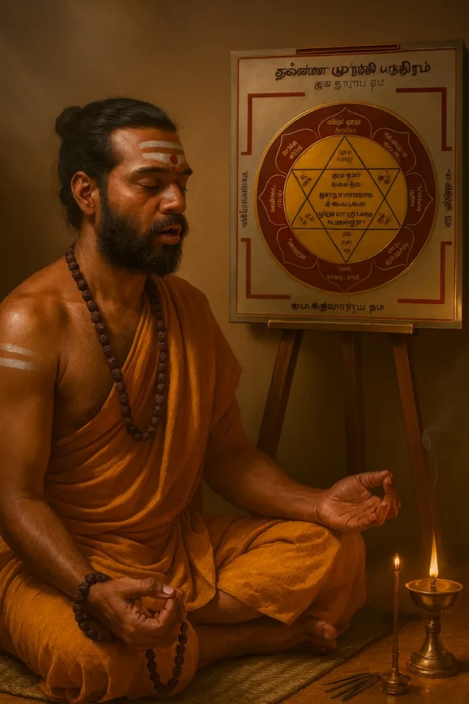 Meditating on Dakshinamoorthy Yantram