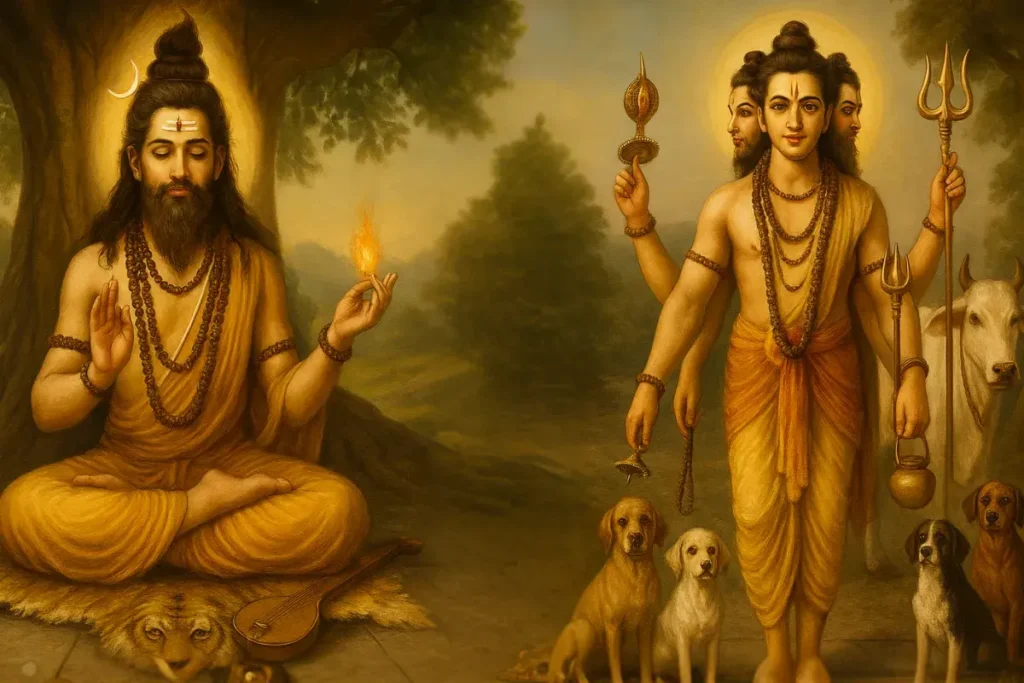 Sri Dakshinamoorthy and Guru Dattatreya