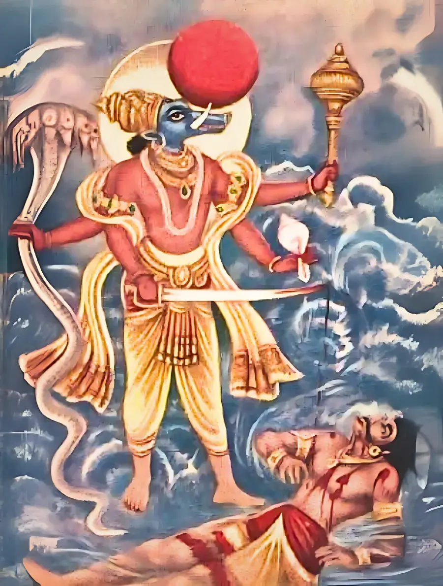 Varaha And Hiranyaksha
