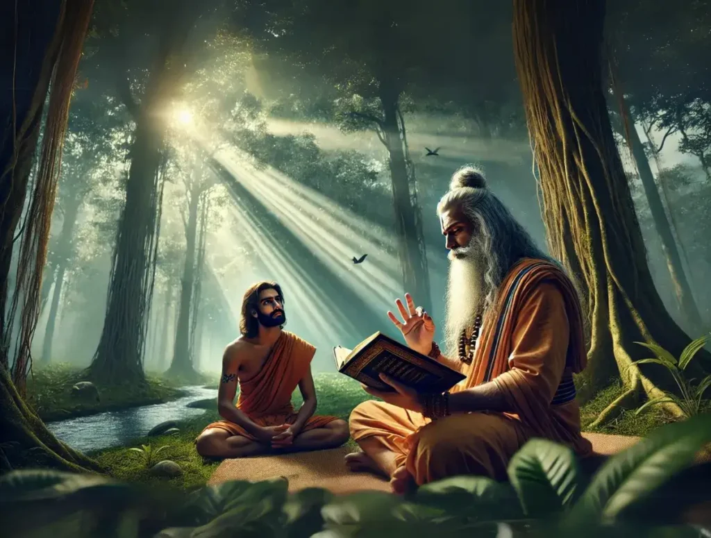 Guru Explaining Scripture to Disciple