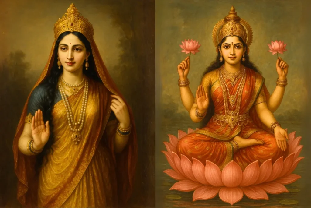 Lakshmi Devi and Radharani