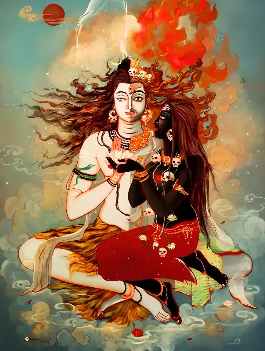 Kali Devi and Lord Shiva