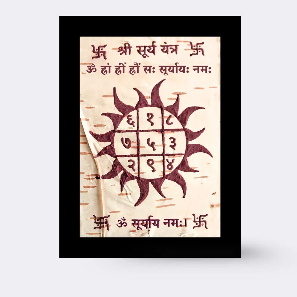 Surya Yantra on Bhojpatra
