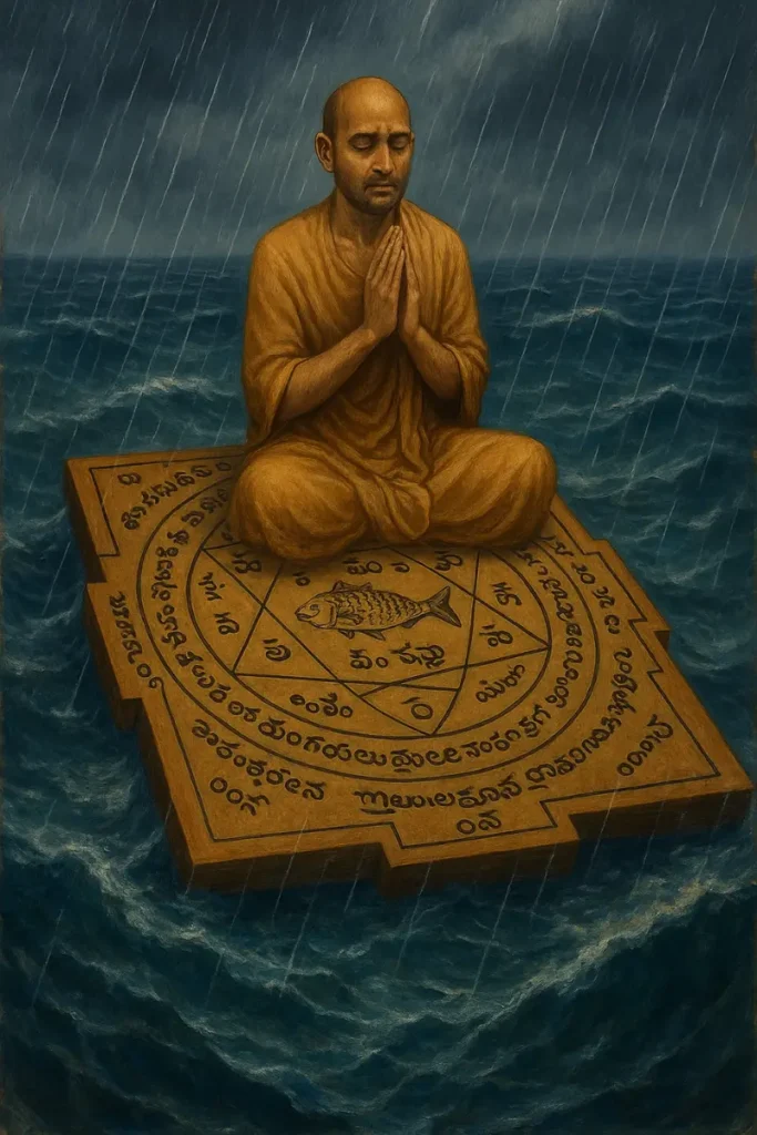 Devotee on a Raft